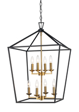 Trans Globe 10268 BK/AG - 8LT PENDANT-BIRD CAGE-BK/AG